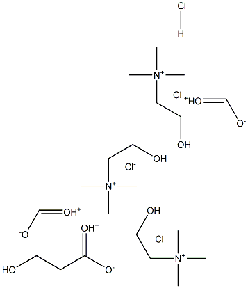 Choline hydrochloride [(2-hydroxyethyl)trimethylammonium chloride] 구조식 이미지