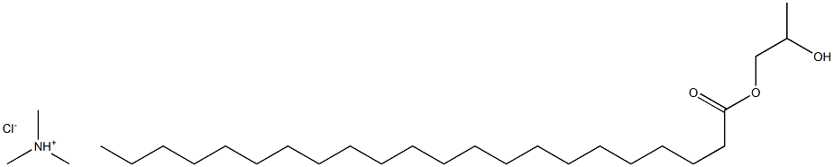 Behenic acid 2-hydroxypropyl ester trimethyl ammonium chloride 구조식 이미지