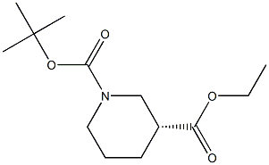 N-BOC-(R)-3-piperidinecarboxylic acid ethyl ester Structure