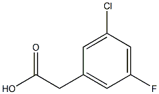 3-chloro-5-fluorophenylacetic acid Structure