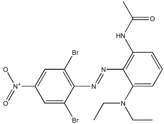 [2,6-Dibromo-4-nitrophenyl]-azo-[3-acetamino-N,N-diethylaniline] 구조식 이미지