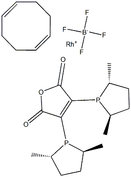 (+)-2,3-Bis[(2S,5S)-2,5-dimethylphospholanyl]maleicanhydride(1,5-cyclooctadiene)rhodium(I)tetrafluoroborate,98%[catASiumM(S)Rh] Structure