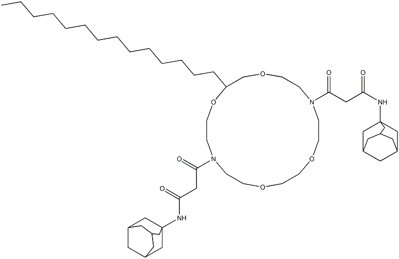 4,13-Bis[N-(1-adamantyl)carbamoylacetyl]-8-tetradecyl-1,7,10,16-tetraoxa-4,13-diazacyclooctadecane Structure