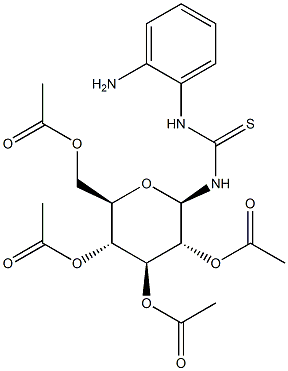 2,3,4,6-Tetra-O-acetyl-b-D-glucopyranosyl-N'-(2-aminophenyl)thiourea Structure