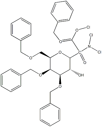 2,3,4,6-Tetra-O-benzyl-D-galactopyranosyltrichloroacetamidate 구조식 이미지