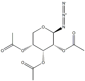 2,3,4-Tri-O-acetyl-b-D-ribopyranosylazide 구조식 이미지