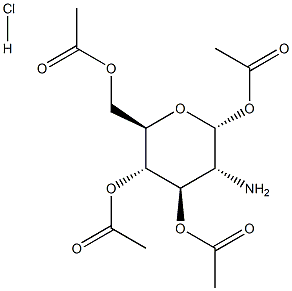 2-Amino-1,3,4,6-tetra-O-acetyl-2-deoxy-a-D-glucopyranoseHCl Structure