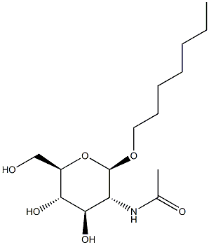 Heptyl2-acetamido-2-deoxy-b-D-glucopyranoside 구조식 이미지