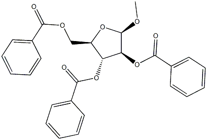 Methyl2,3,5-tri-O-benzoyl-b-D-arabinofuranoside Structure
