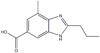 2-propyl-4-methyl-benzimidazol-6-carboxylic acid Structure