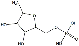 (5-amino-3,4-dihydroxy-oxolan-2-yl)methoxyphosphonic acid 구조식 이미지