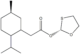 (1R,2S,5R)-menthyl-5R-acetoxy-[1,3]-oxathiolane-2R 구조식 이미지