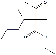 4-Hexenoic acid, 2-acetyl-2,3-dimethyl-, ethyl ester, (E)- Structure