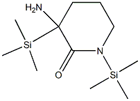 BIS(TRIMETHYLSILYL)-3-AMINOPIPERIDIN-2-ONE 구조식 이미지