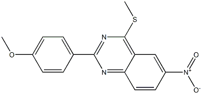 Quinazoline, 2-(p-anisyl)-4-methylthio-6-nitro- 구조식 이미지