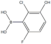 2-Chloro-6-fluoro-3-hydroxybenzeneboronic acid 구조식 이미지