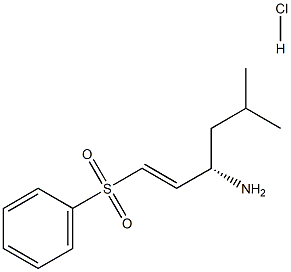 (E)-(3S)-3-Amino-5-methyl-1-(phenylsulphonyl)hex-1-ene hydrochloride 구조식 이미지