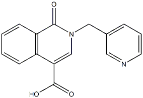1,2-Dihydro-1-oxo-2-(pyridin-3-ylmethyl)isoquinoline-4-carboxylic acid 구조식 이미지