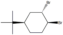 trans-3-cis-4-dibromo-tert-butylcyclohexane 구조식 이미지