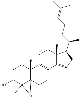 4,4-dimethyl-5alpha-cholest-8,14,24-trien-3-ol Structure