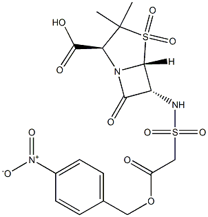 6-((4-nitrobenzyloxycarbonyl)methylsulfonamido)penicillanic acid sulfone 구조식 이미지