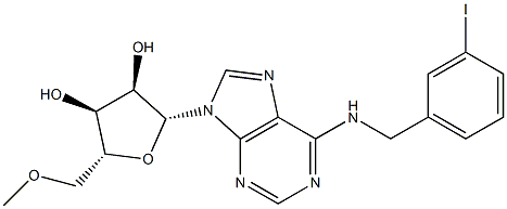 N-(3-iodobenzyl)-5'-O-methyladenosine Structure