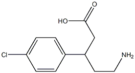 5-amino-3-(4-chlorophenyl)pentanoic acid 구조식 이미지