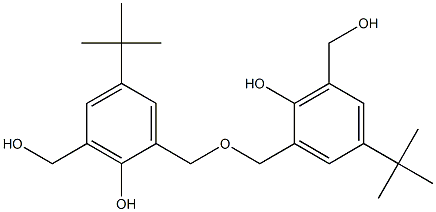 5,5'-di-tert-butyl-2,2'-dihydroxy-3,3'-dihydroxymethyl dibenzyl ether Structure