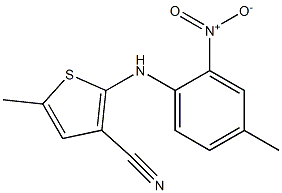 5-methyl-2-((4-methyl-2-nitrophenyl)amino)-3-thiophenecarbonitrile Structure