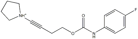 1-(4-((4-fluorophenylcarbamoyl)oxy)butynyl)pyrrolidinium Structure