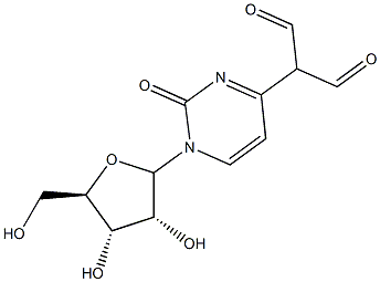 4-(diformyl-methyl)-1-(ribofuranosyl)-2-pyrimidinone 구조식 이미지