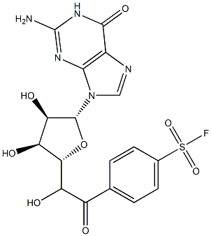 5'-(4-fluorosulfonylbenzoyl)guanosine Structure
