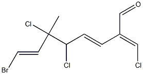 8-bromo-2-chloromethylene-5,6-dichloro-6-methyloctadien-1-al Structure
