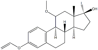 11-methoxy-17-iodovinyl estradiol 구조식 이미지