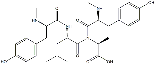 N-methyltyrosyl-N-methyltyrosyl-leucyl-alanine 구조식 이미지