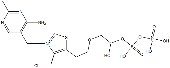 dihydroxyethylthiamine pyrophosphate Structure