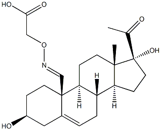 3beta,17-dihydroxy-20-oxopregn-5-en-19-al-19-(O-carboxymethyl)oxime 구조식 이미지