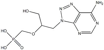 9-(2-(phosphonomethoxy)-3-hydroxypropyl)-8-azaadenine Structure