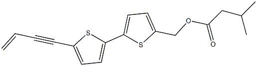 5'-hydroxymethyl-5-(butyl-3-en-1-yn)-2,2'-biothiophene isovalerate Structure