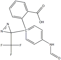 4-((4-(3-(trifluoromethyl)-3H-diazirin-3-yl)phenyl)carboxamido)benzoic acid Structure
