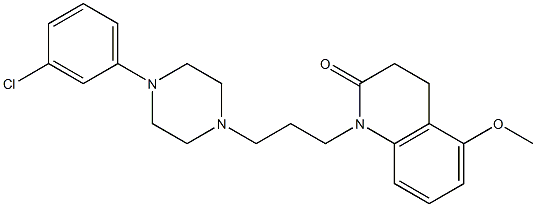 1-(3-(4-(3-chlorophenyl)-1-piperazinyl)propyl)-3,4-dihydro-5-methoxy-2(1H)-quinolinone 구조식 이미지