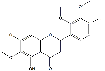 5,7,4'-trihydroxy-6,2',3'-trimethoxyflavone Structure