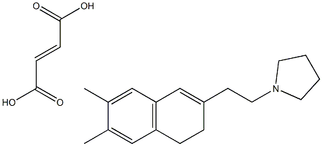 1-(2-(3,4-dihydro-6,7-dimethyl-2-naphthalenyl)ethyl) pyrrolidine fumarate 구조식 이미지
