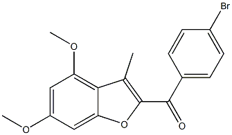 2-(4-bromobenzoyl)-3-methyl-4,6-dimethoxybenzofuran 구조식 이미지