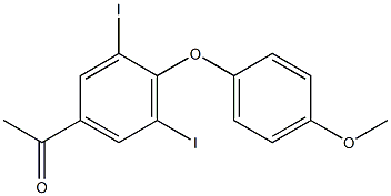 1-(3,5-diiodo-4-(4'-methoxyphenoxy)phenyl)ethanone Structure