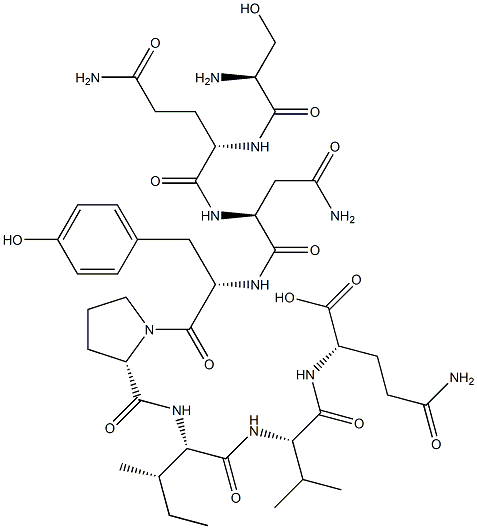 seryl-glutaminyl-asparaginyl-tyrosyl-prolyl-isoleucyl-valyl-glutamine 구조식 이미지