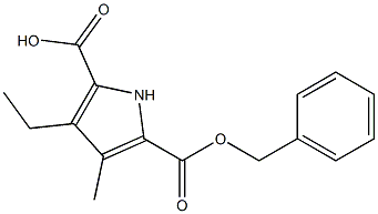 benzyl 5-carboxy-4-ethyl-3-methylpyrrole-2-carboxylate Structure