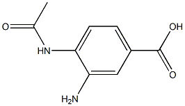 4-(acetylamino)-3-aminobenzoic acid 구조식 이미지
