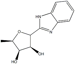 (5-deoxylyxofuranosyl)benzimidazole 구조식 이미지
