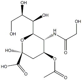 4-O-acetyl-N-glycolylneuraminic acid 구조식 이미지